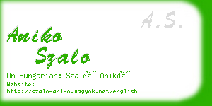 aniko szalo business card